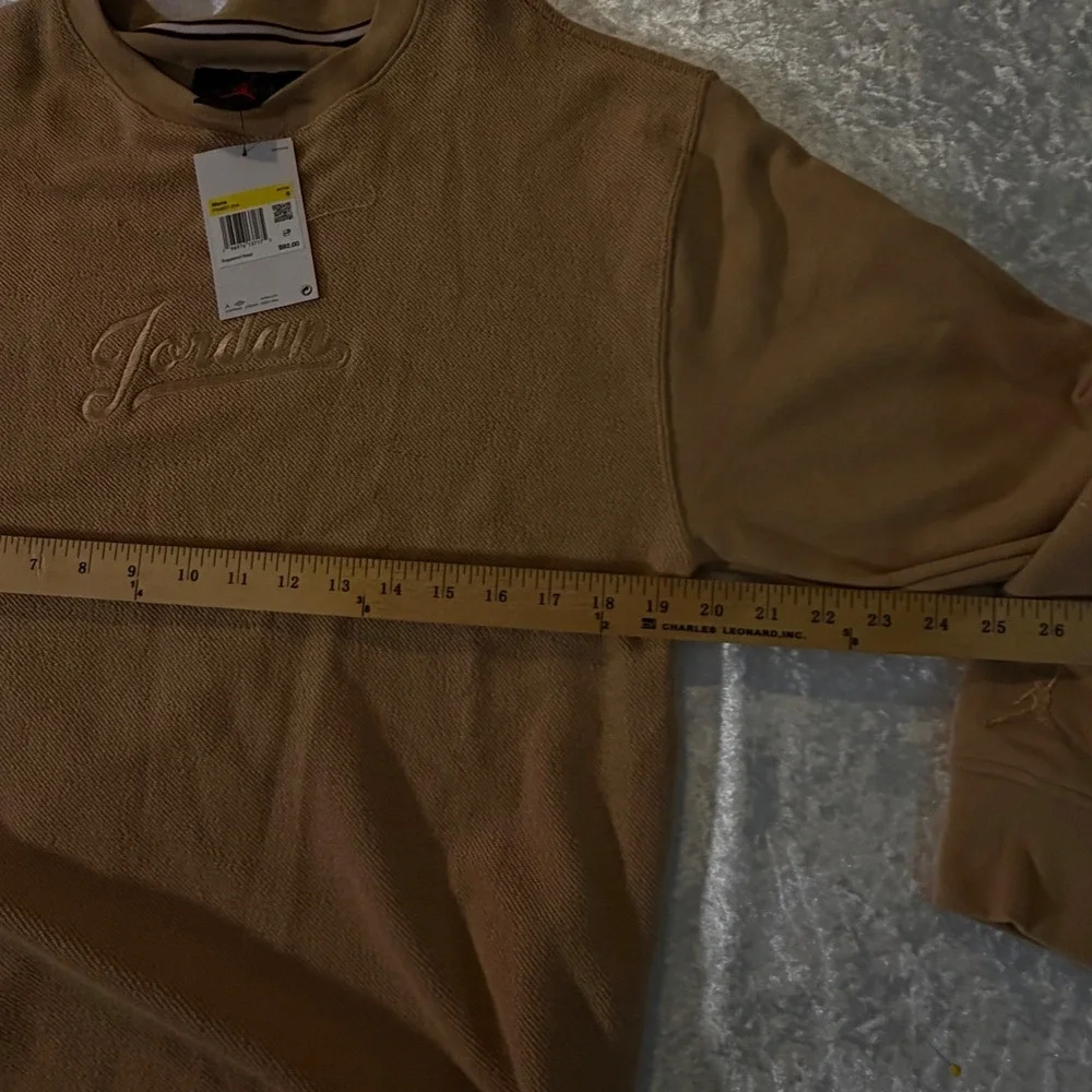 Jordan Essentials Sweatshirt Mens Small Tan Free‎ Jordan Headband NEW FN4607-244